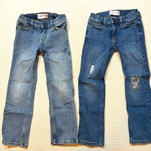 2 pairs of Abercrombie boys jeans size 5/6 long. LIKE NEW!